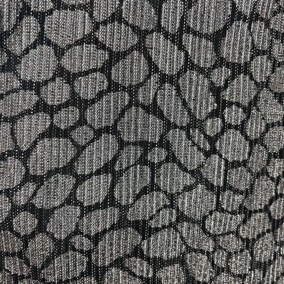 Michael Kors Women's Sleeveless Halter Peplum Top Silver Black Metallic Size 1X - Picture 13 of 15